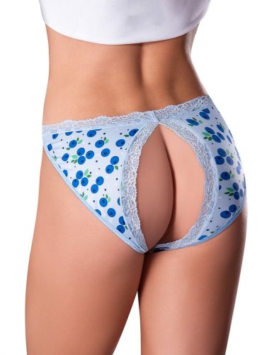 SPLIT BACK PANTY S/M BLUEBERRY