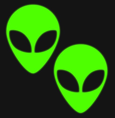 Alien GID - Neon Green w Blk Eyes