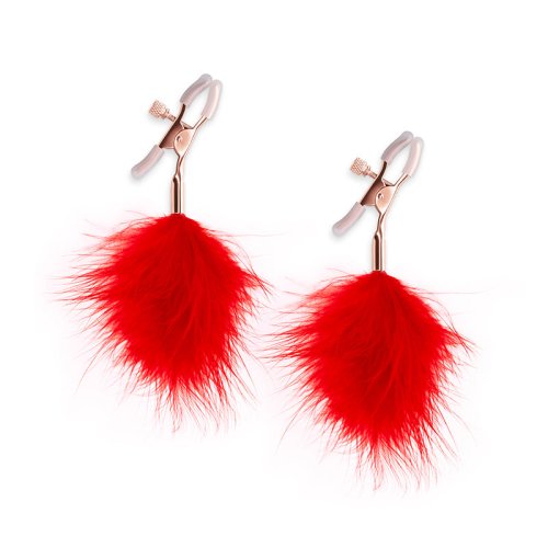 Bound Nipple Clamps - F1 - Red Feather