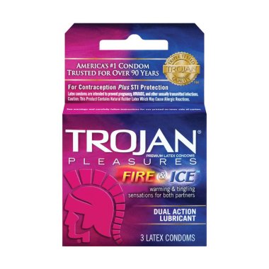Trojans Pleasures Fire & Ice - 3 pk