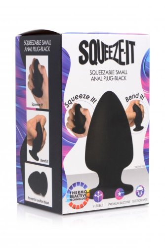 SQUEEZE-IT SILEXPAN ANAL PLUG SMALL BLACK