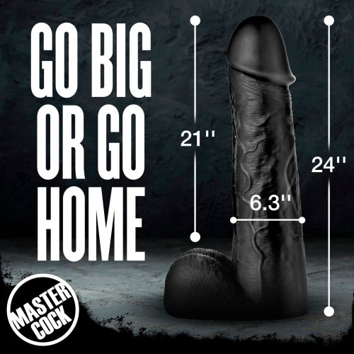 Moby 2 Foot Tall Super Dildo - Black