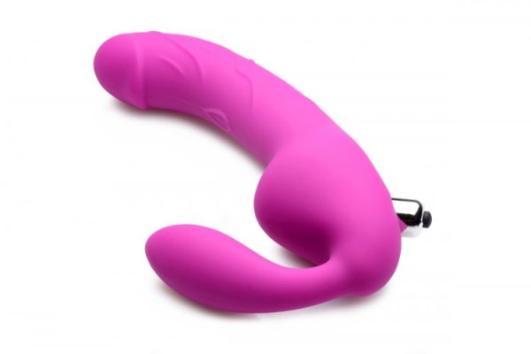 STRAP U ROYAL RIDER VIBRATING STRAPLESS STRAP ON DILDO