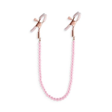 Bound Nipple Clamps - DC1 - Pink Beads