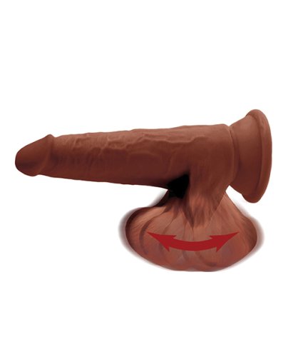 King Cock Plus 8\" Triple Density Cock w/Swinging Balls - Brown