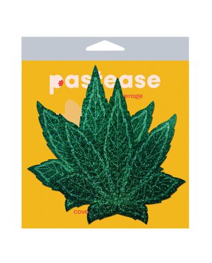 PASTEASE POT LEAF GLITTER GREEN FULLER COVERAGE