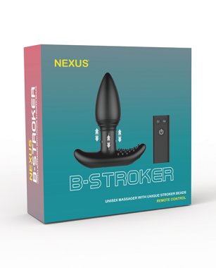 Nexus B-Stroker Unisex w/Rimming Beads - Black