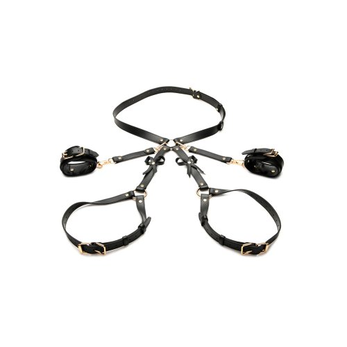 Bondage Harness W/ Bows - M/L - Black