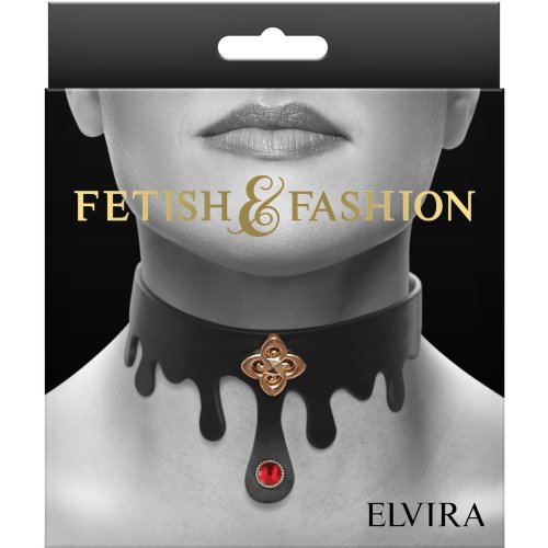 FETISH & FASHION ELVIRA COLLAR BLACK