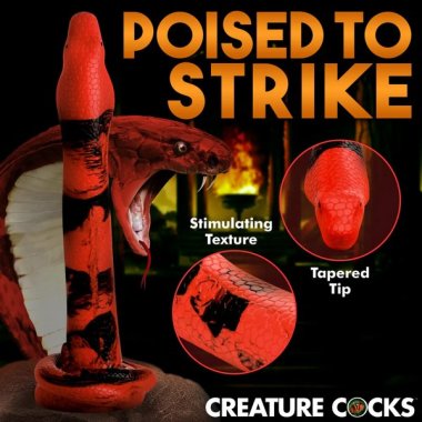 CREATURE COCKS KING COBRA XL 18 IN LONG SILICONE DONG