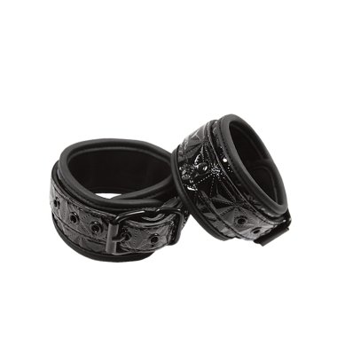 Sinful Ankle Cuffs Vinyl Black