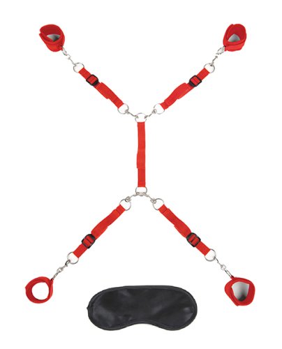 LUX FETISH 7 PC BED SPREADER RED