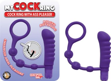 MY COCKRING W/ASS PLEASER PURPLE