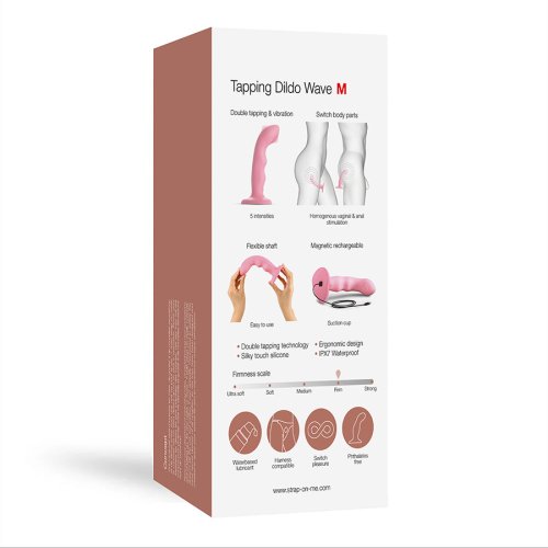 TAPPING DILDO WAVE - CORAL PINK