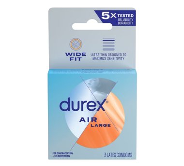 Durex Air Wide Fit Condoms - 3 pk