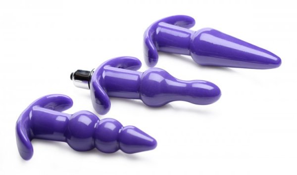 FRISKY THRILL TRIO ANAL PLUG SET PURPLE