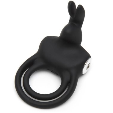 HAPPY RABBIT STIMULATING USB RECHARGEABLE COCK RING BLACK