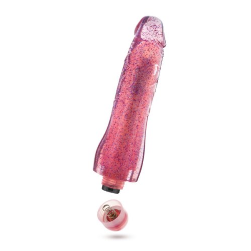 GLOW DICKS MOLLY GLITTER VIBRATOR PINK