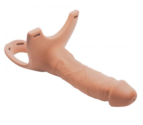 SIZE MATTERS SILICONE DILDO STRAP-ON FLESH