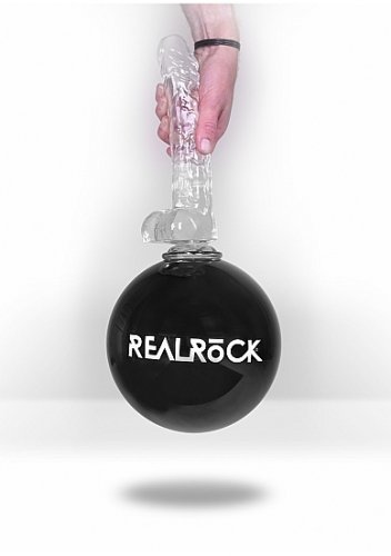 REALROCK REALISTIC DILDO W/ BALLS 10IN TURQUOISE