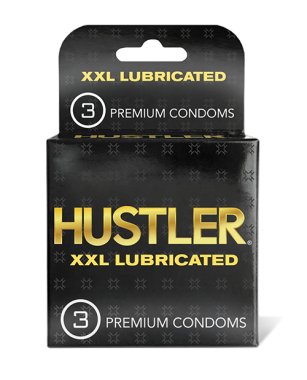 Hustler XXL Lubricated Premium Condoms - Pack of 3