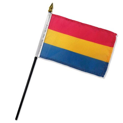 Pansexual 4\"x 6\" Stick Flag