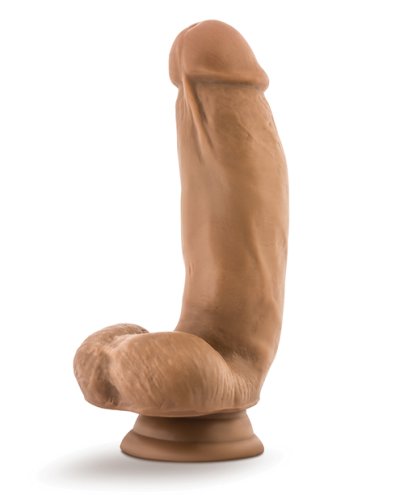 Blush Dr. Skin Silicone Dr. Samuel 7\" Dildo w/Balls - Mocha