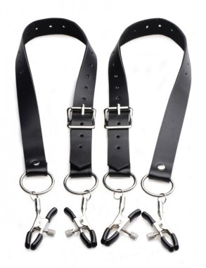 Labia Spreader Straps w Clamps