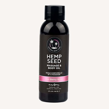 2 oz. Hemp Seed Massage Oil Zen Berry Rose