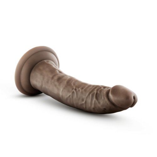 DR SKIN GLIDE 7.5IN SELF LUBRICATING DILDO CHOCOLATE