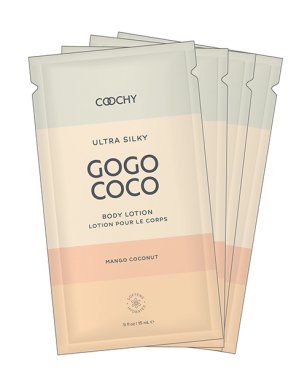 COOCHY Ultra Silky Body Lotion - .35 oz Mango Coconut Foil Display of 24
