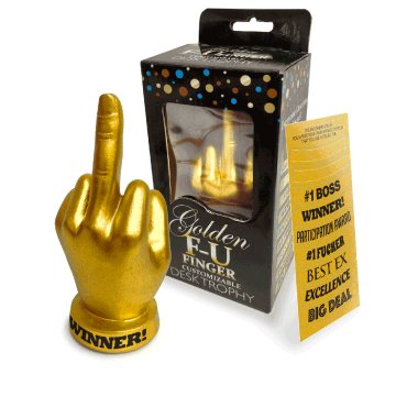 Golden FU Finger Trophy