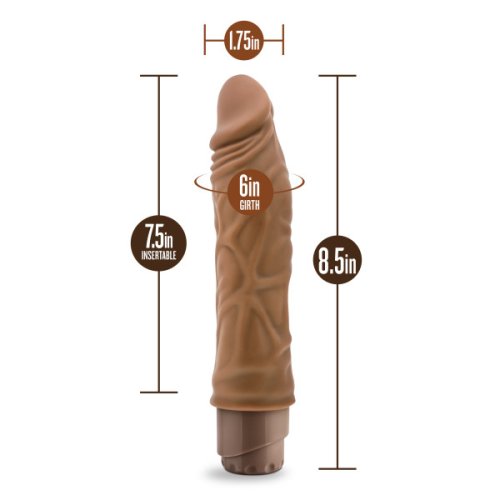 DR SKIN COCK VIBE #10 MOCHA REALISTIC COCK