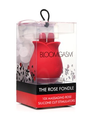 Bloomgasm The Rose Fondle 10X Massaging Clit Stimulator - Red