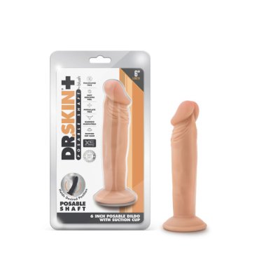 DR SKIN PLUS 6IN POSEABLE DILDO VANILLA