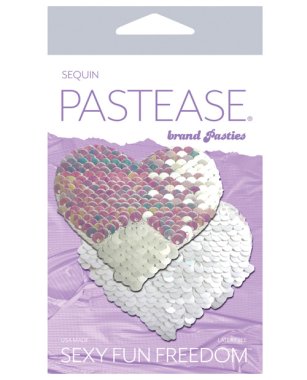 Pastease Premium Color Changing Flip Sequins Heart - Pearl/White O/S