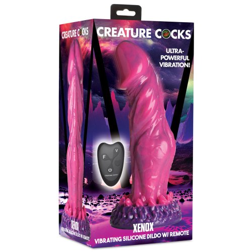 Xenox Vibrating Silicone Dildo With R/C