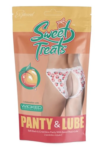 SPLIT BACK PANTY S/M PEACH