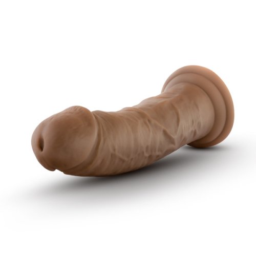 AU NATUREL 8IN DILDO W/ SUCTION CUP MOCHA