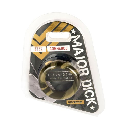 MAJOR DICK COMMANDO 1.5 WIDE SILICONE COCK RING \"