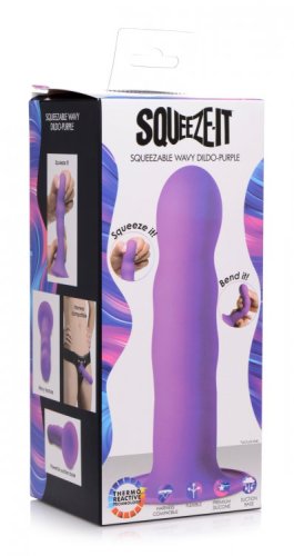 SQUEEZE-IT SILEXPAN DILDO- PURPLE