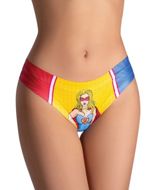 Mememe Comics Wonder Girl Printed Thong LG