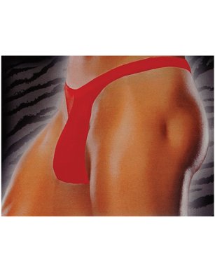 Male Power Bong Thong Red L/XL