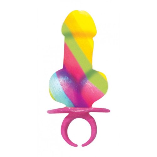 Rainbow Candy-Finger Ring - 12pc Display