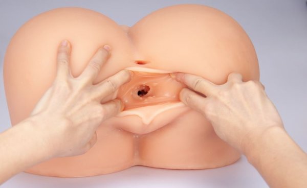 CLOUD 9 PLEASURE PUSSY & ASS LIFESIZE BODY MOLD - BROWN