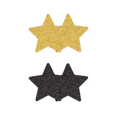 Pretty Pasties Stars Black/Gold - 2 sets