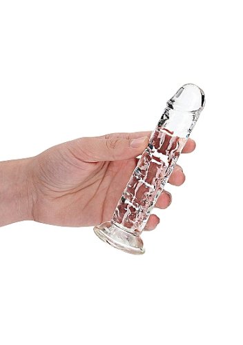 REALROCK STRAIGHT REALISTIC 7 IN DILDO TRANSPARENT