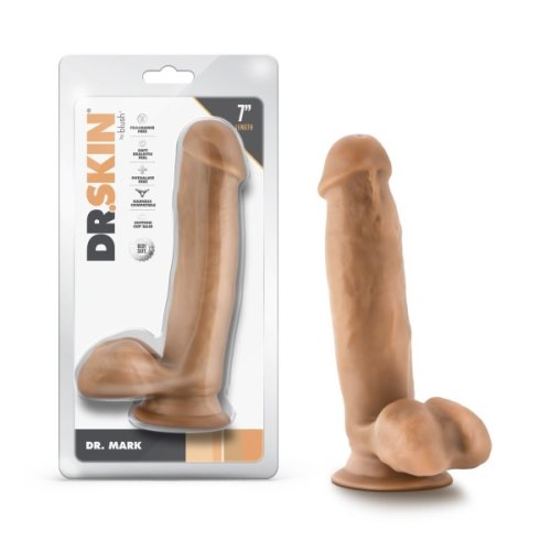 DR. SKIN DR. MARK 7IN DILDO W/ BALLS TAN