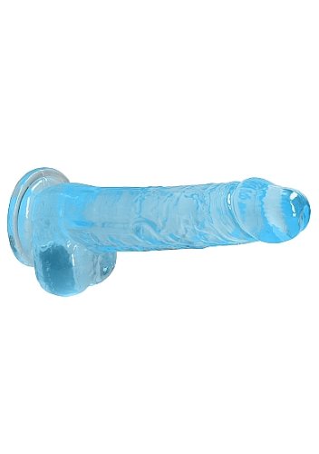 REALROCK 8IN REALISTIC DILDO W/ BALLS BLUE