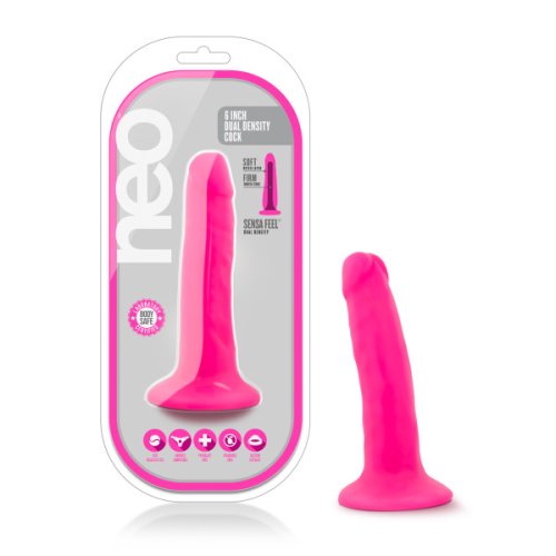 NEO 5.5 DUAL DENSITY COCK NEON PINK \"